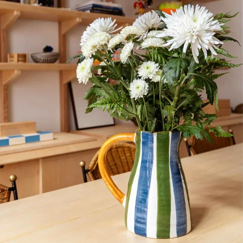 striped-ceramic-set-blue-green-summer-table