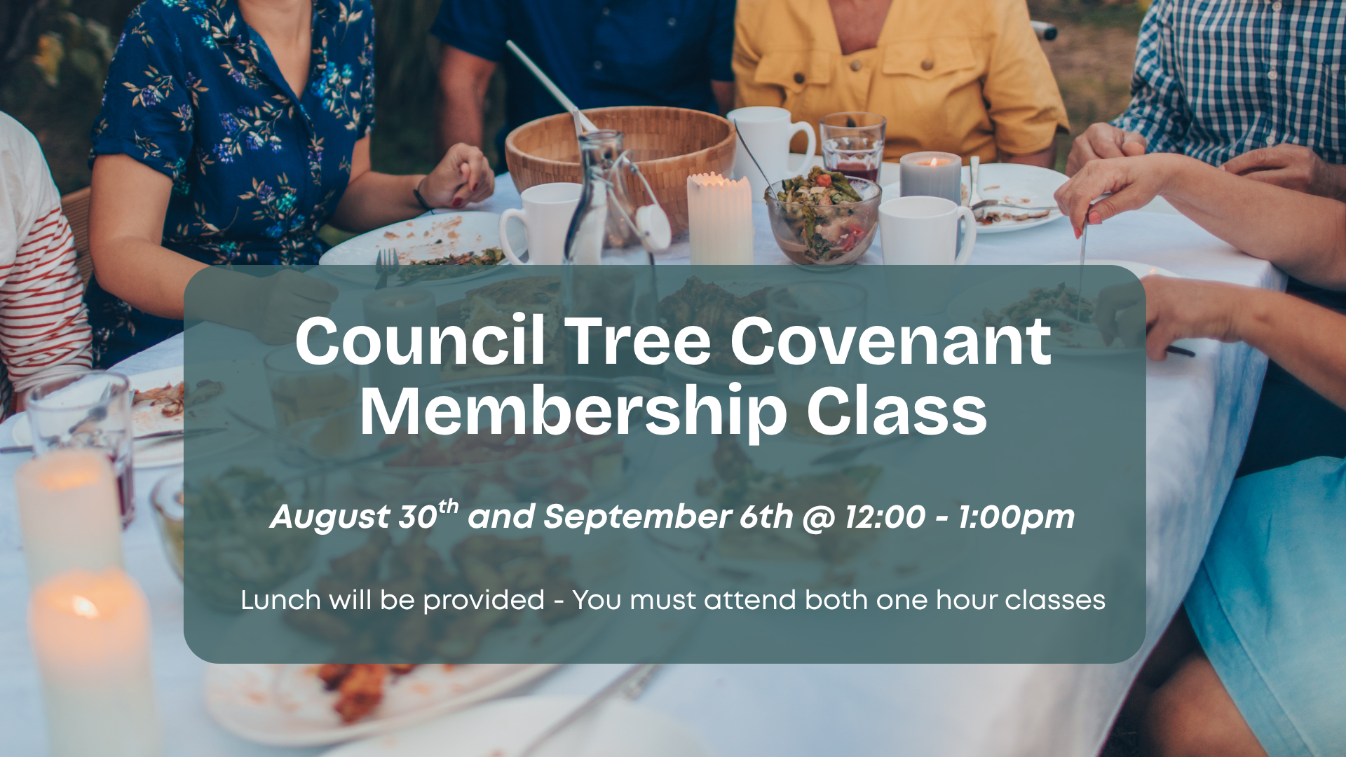 Membership Class - Aug 30 & Sep 6 @12pm