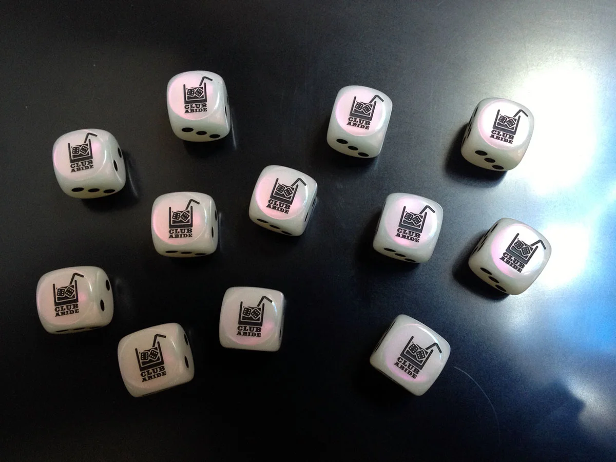 Come Get your Club Abide Dice!