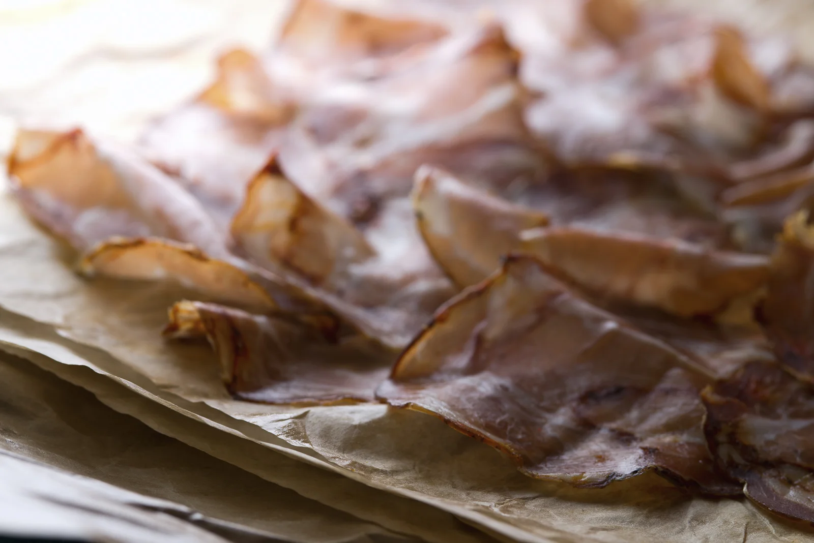 Spicy Coppa on Butcher Paper — “normal” shot at f/11, with a Nikon 105mm macro lens