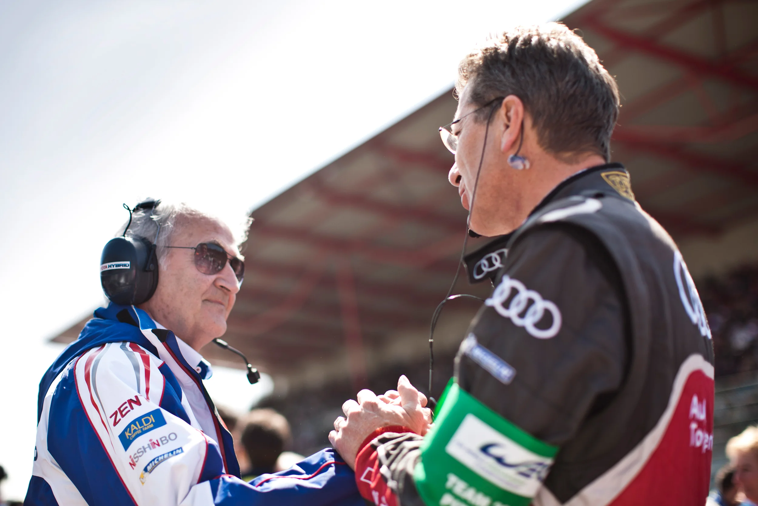 Hugues de Chaunac with Ralf Juttner on the grid