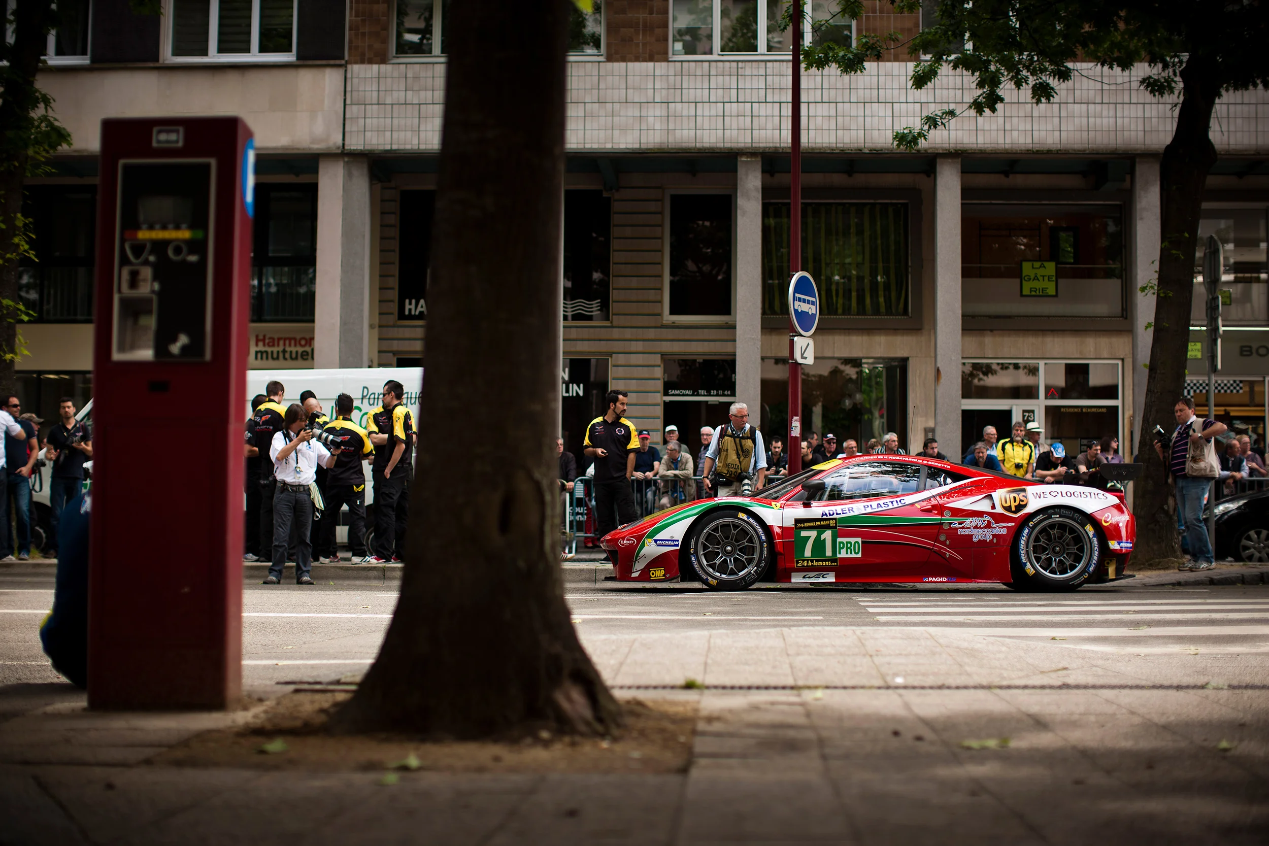 #71 AF Corse Ferrari before scrutineering