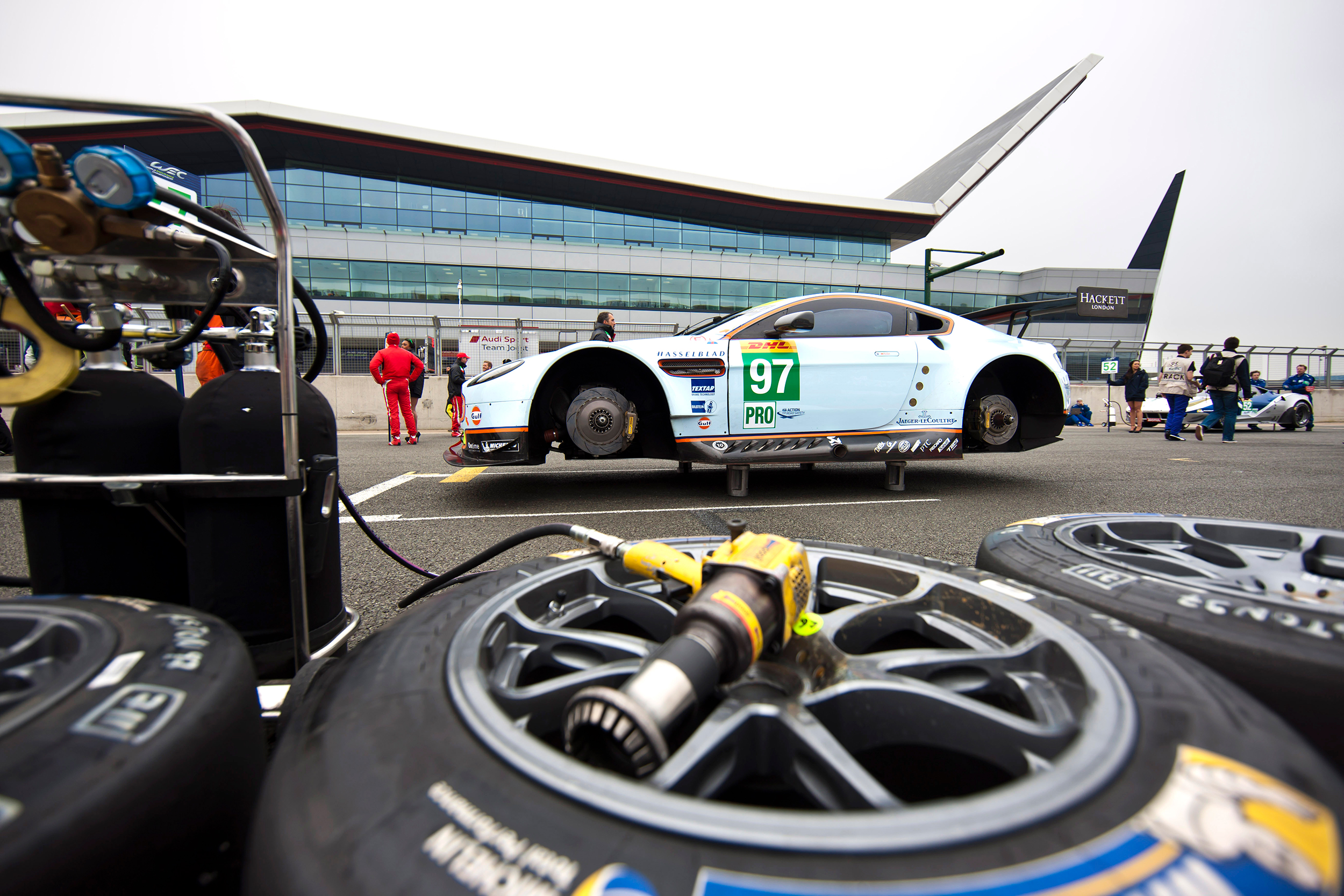 #97 Aston Martin Vantage on the grid