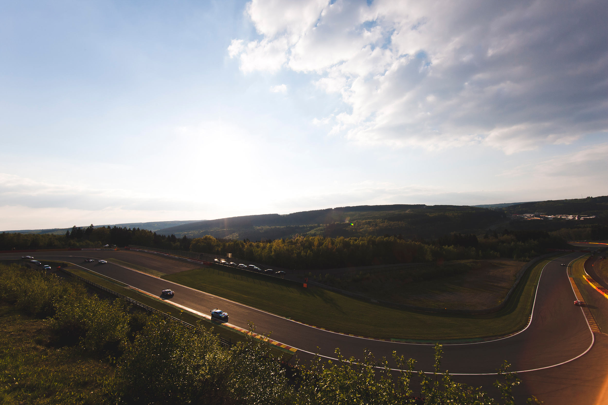 Sun set over Spa Francorchamps