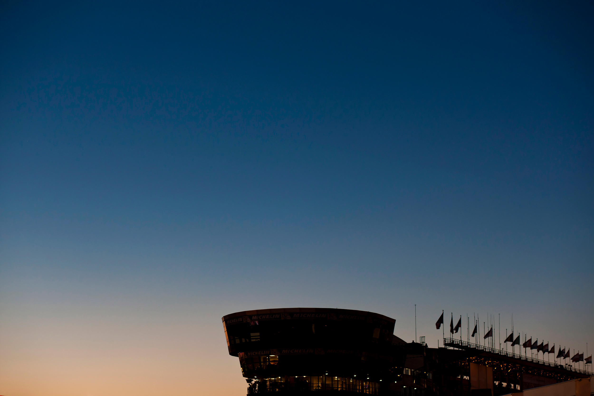 Race control at sunset