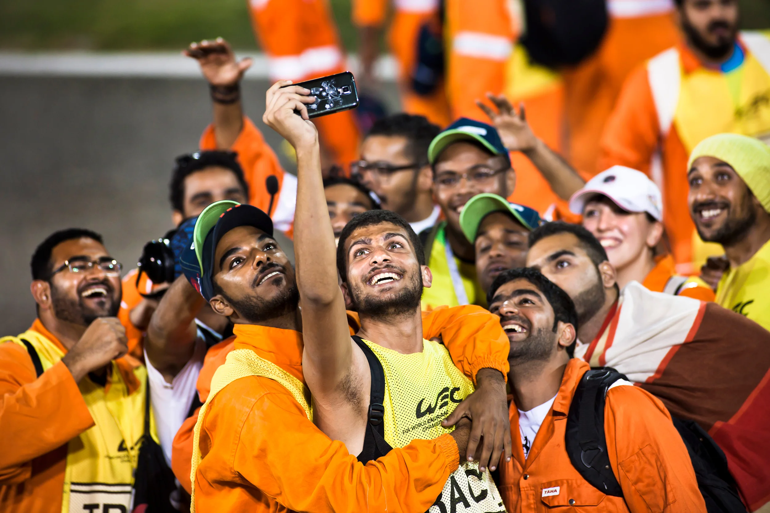 Track marshal after the race