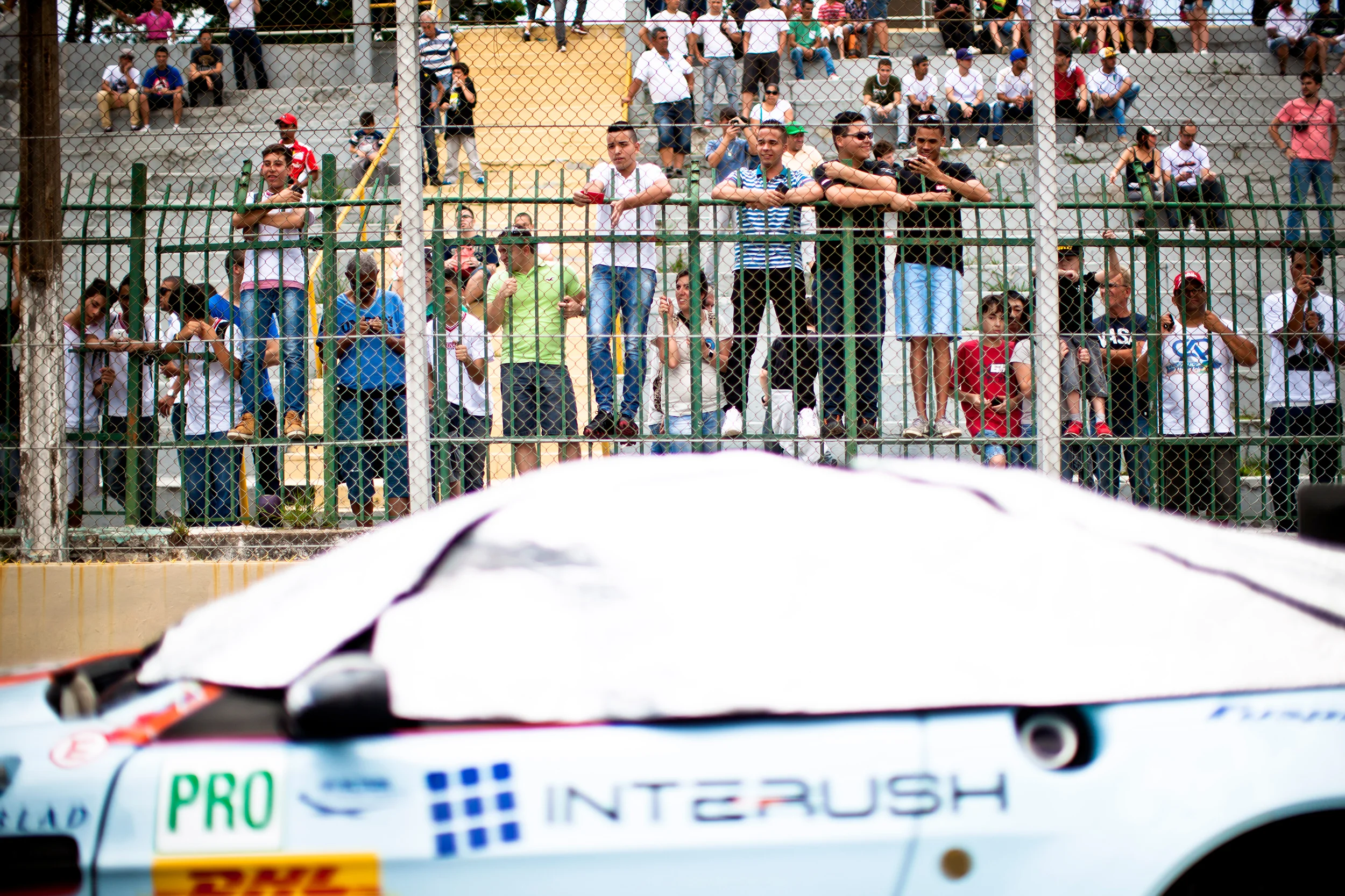 Fans before the start of the race
