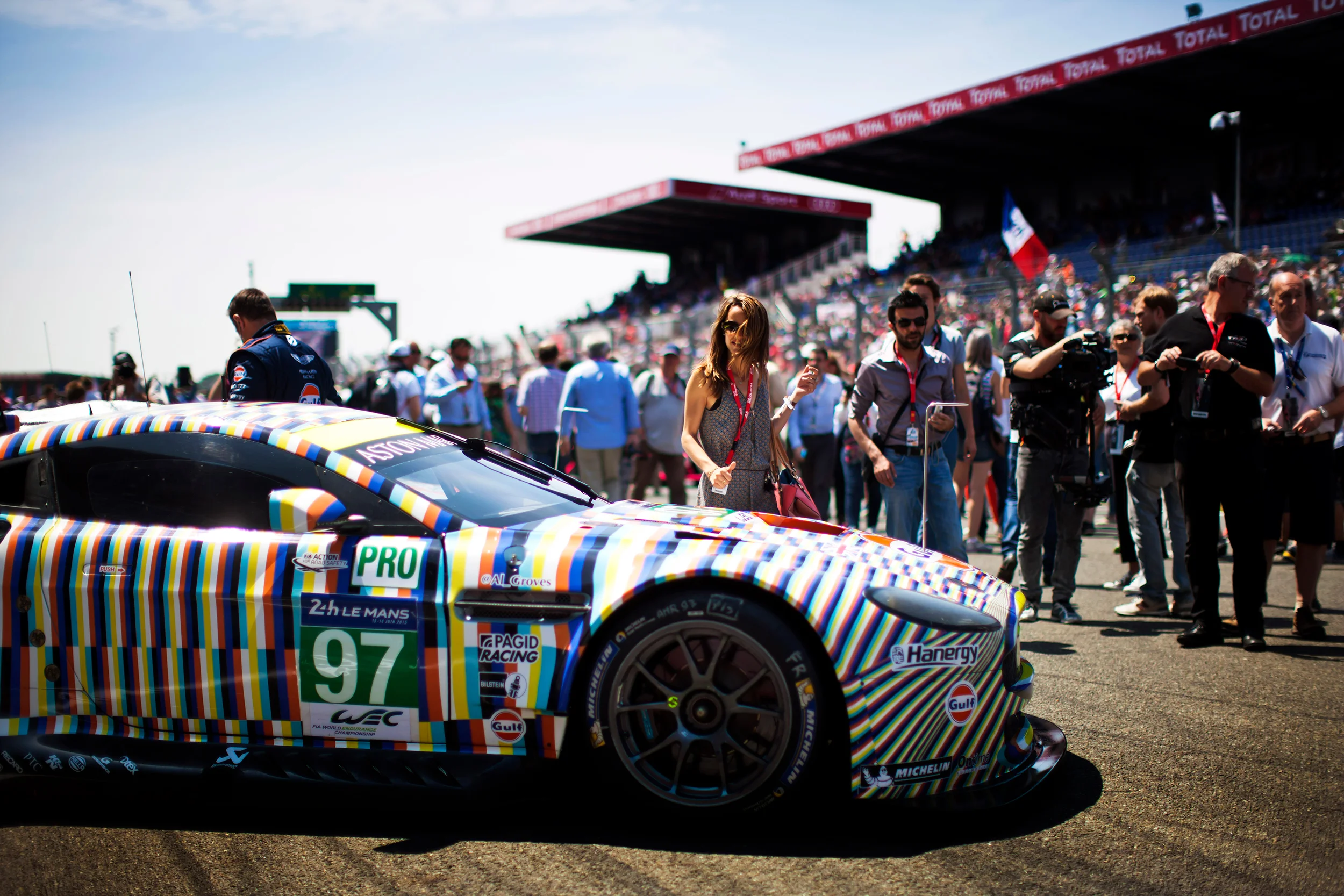 #97Aston Martin Vantage on the grid