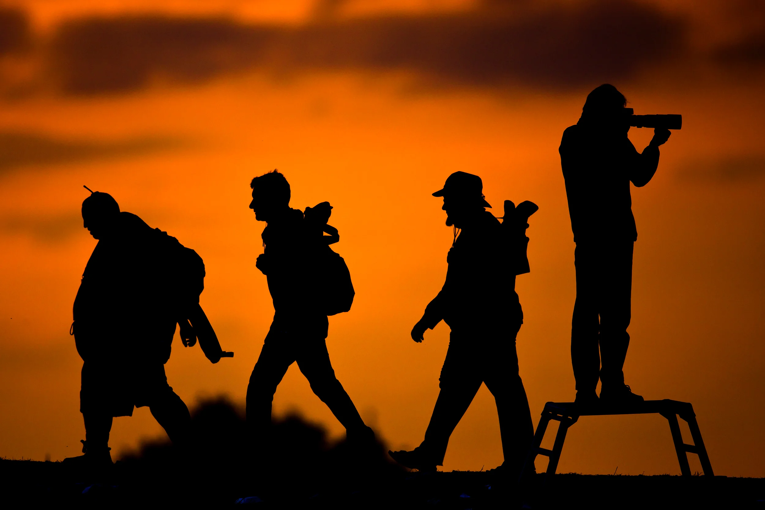 Spectators at sunrise