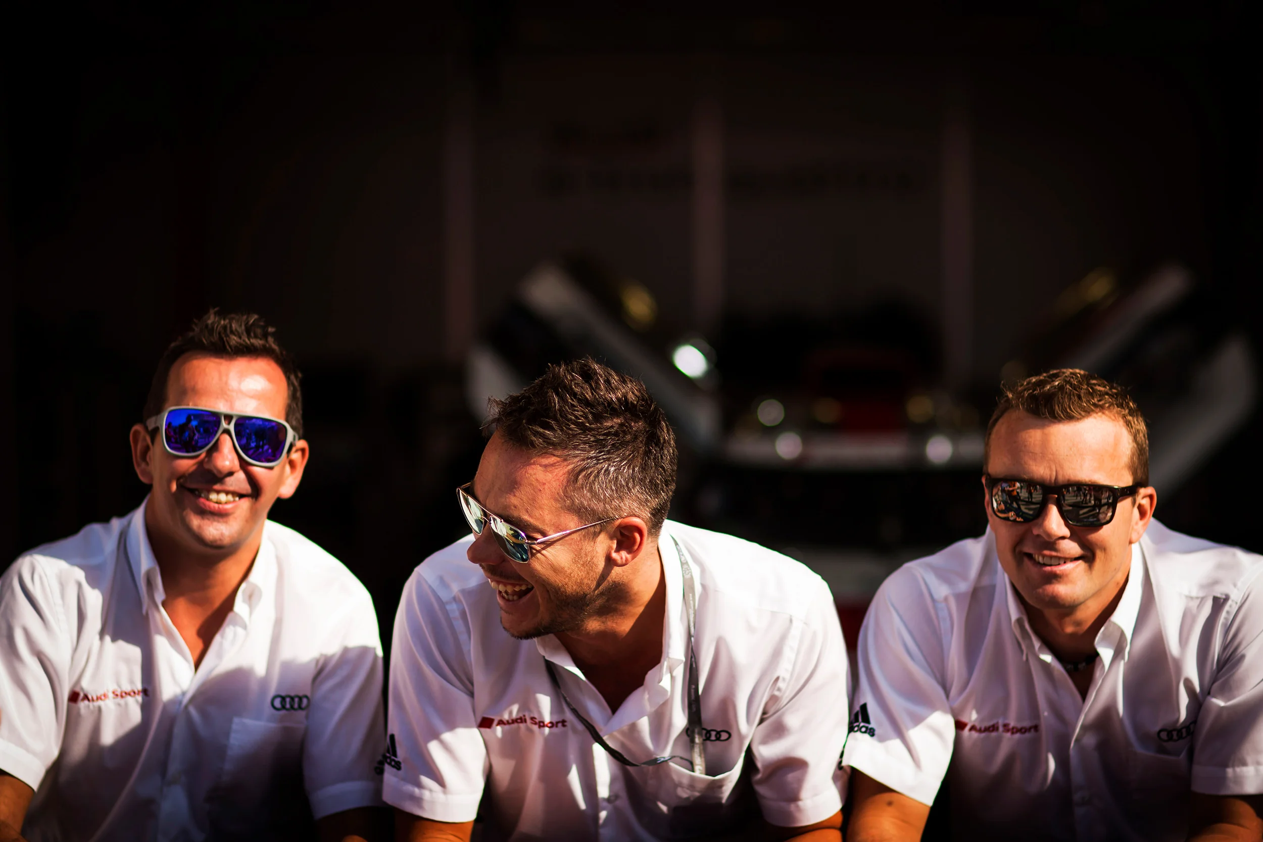 Benoit Treluyer, Andre Lotterer and Marcel Fassler