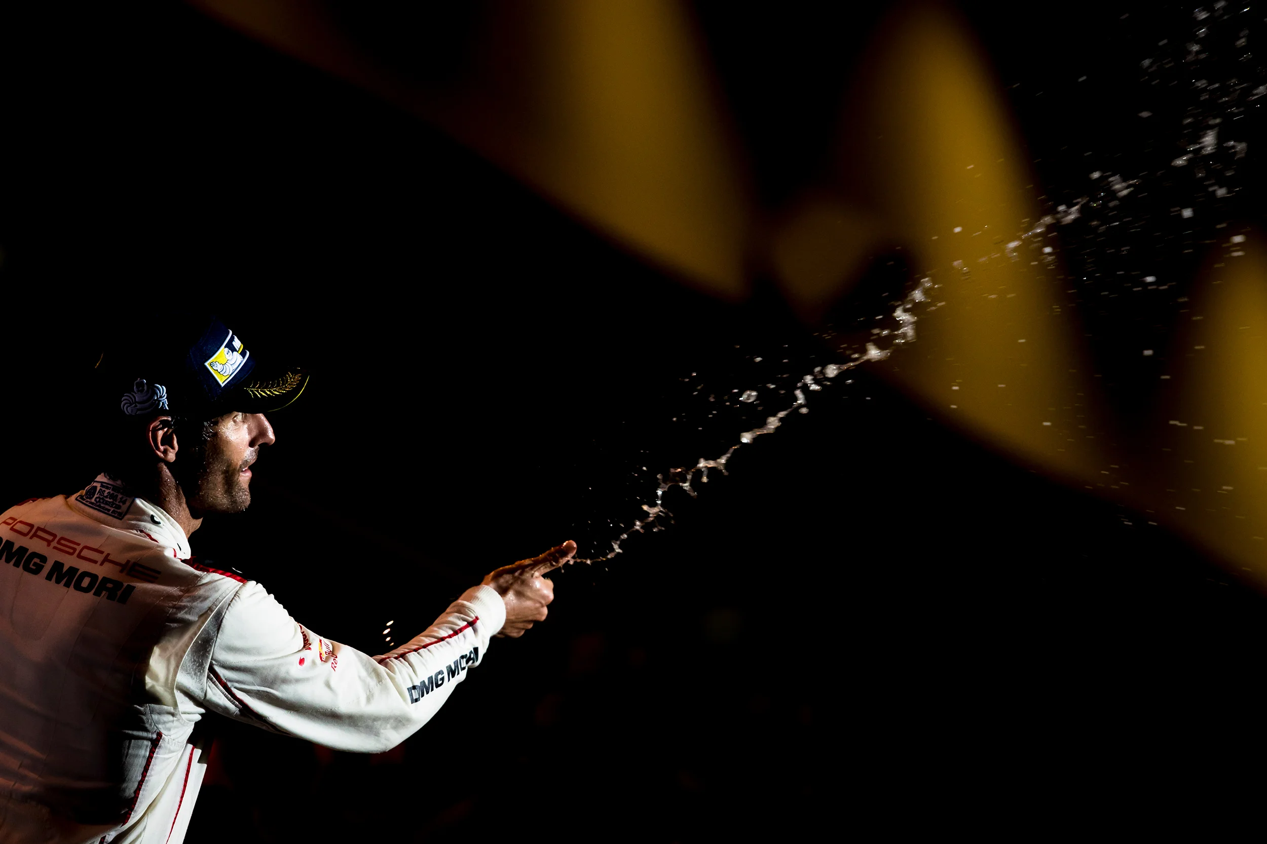 Mark Webber on the podium