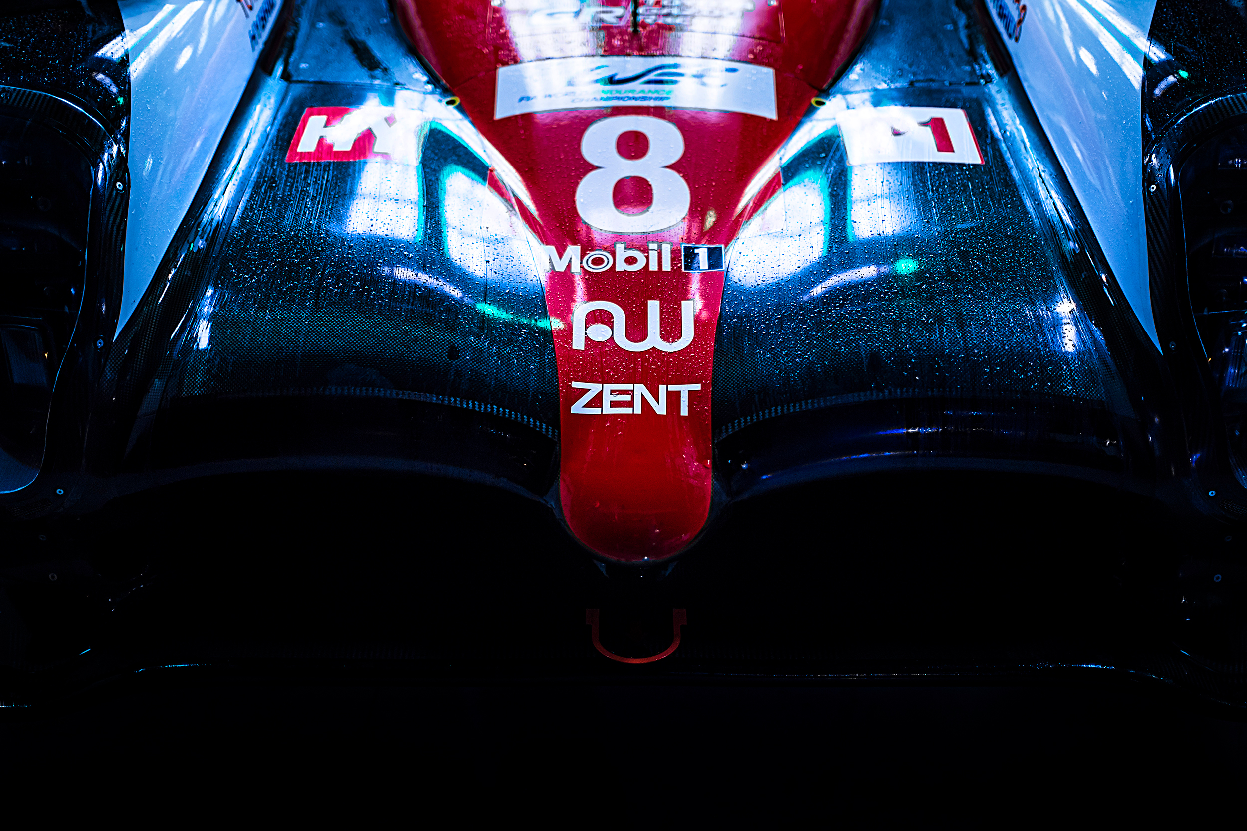 Rain streaks on the #8 Toyota TS050
