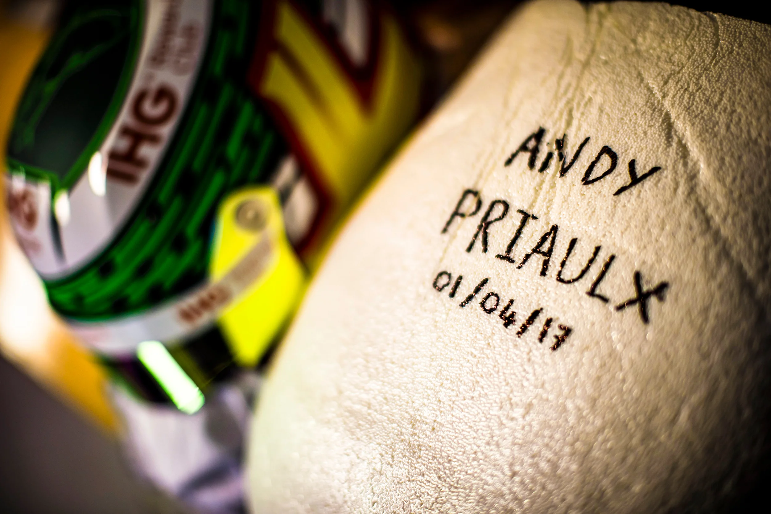 Andy Priaulx's seat insert