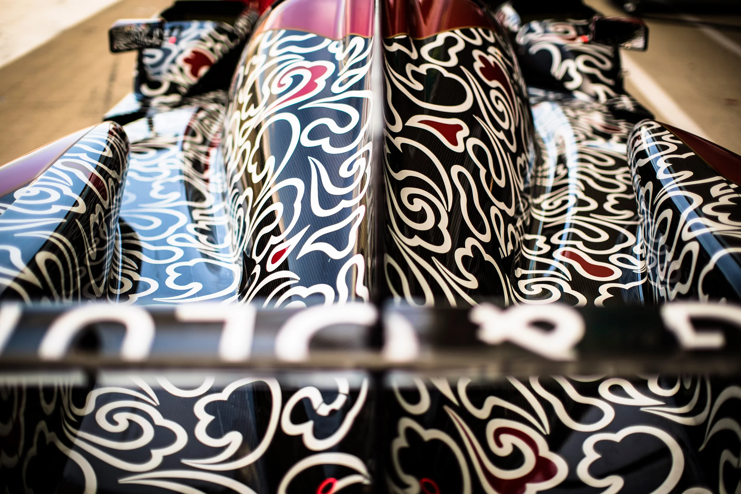 Rear body work on the #38 Jackie Chan DC Racing Oreca 07 - Gibson