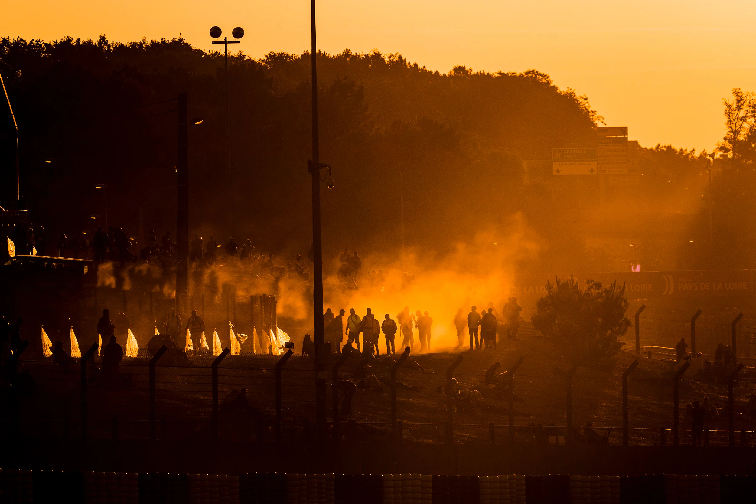 Spectators at sunrise
