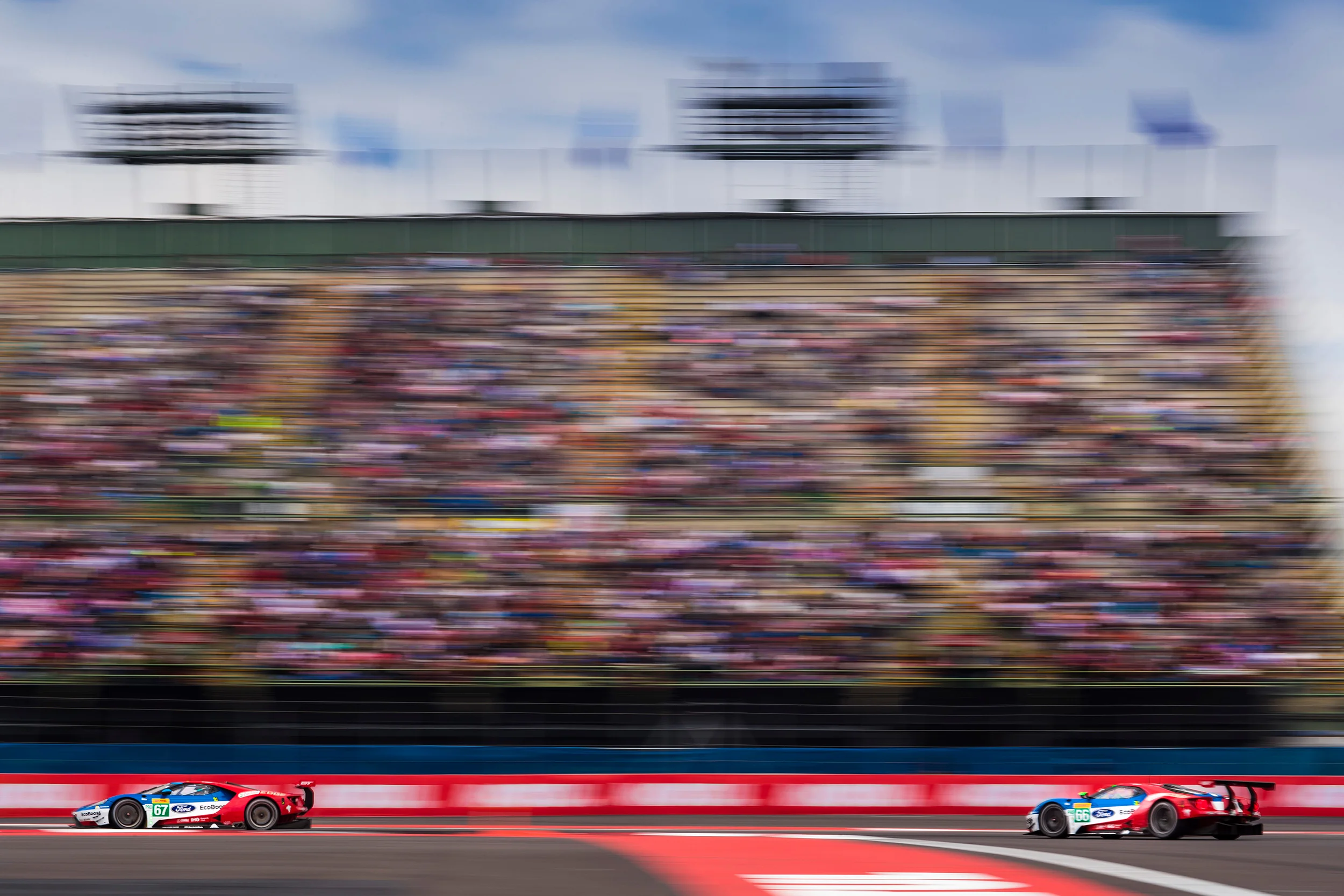 Harry Tincknell, Ford GT leads Stefan Mucke, Ford GT