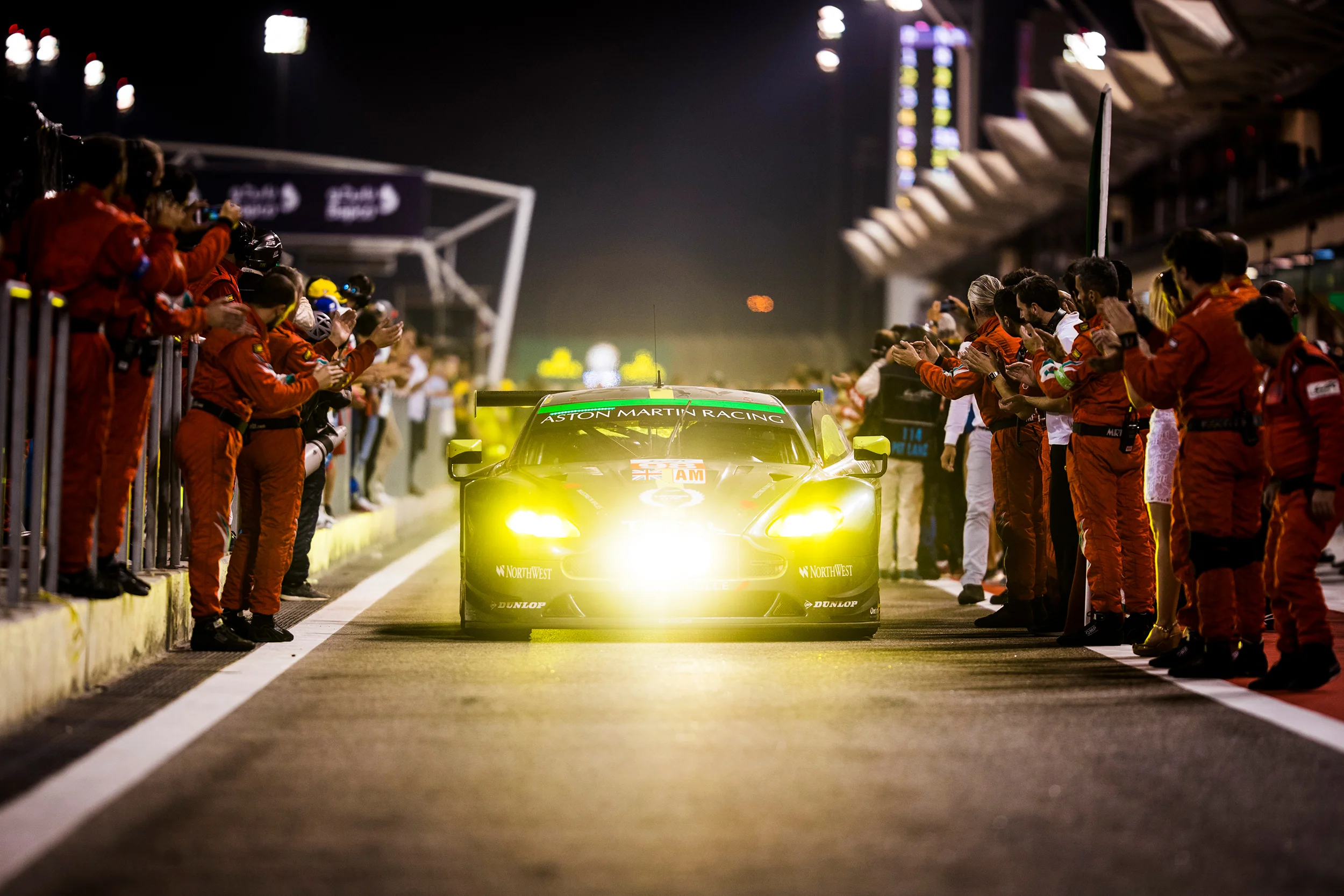 Pedro Lamy, Aston Martin Vantage celebrates winning the AM Championship