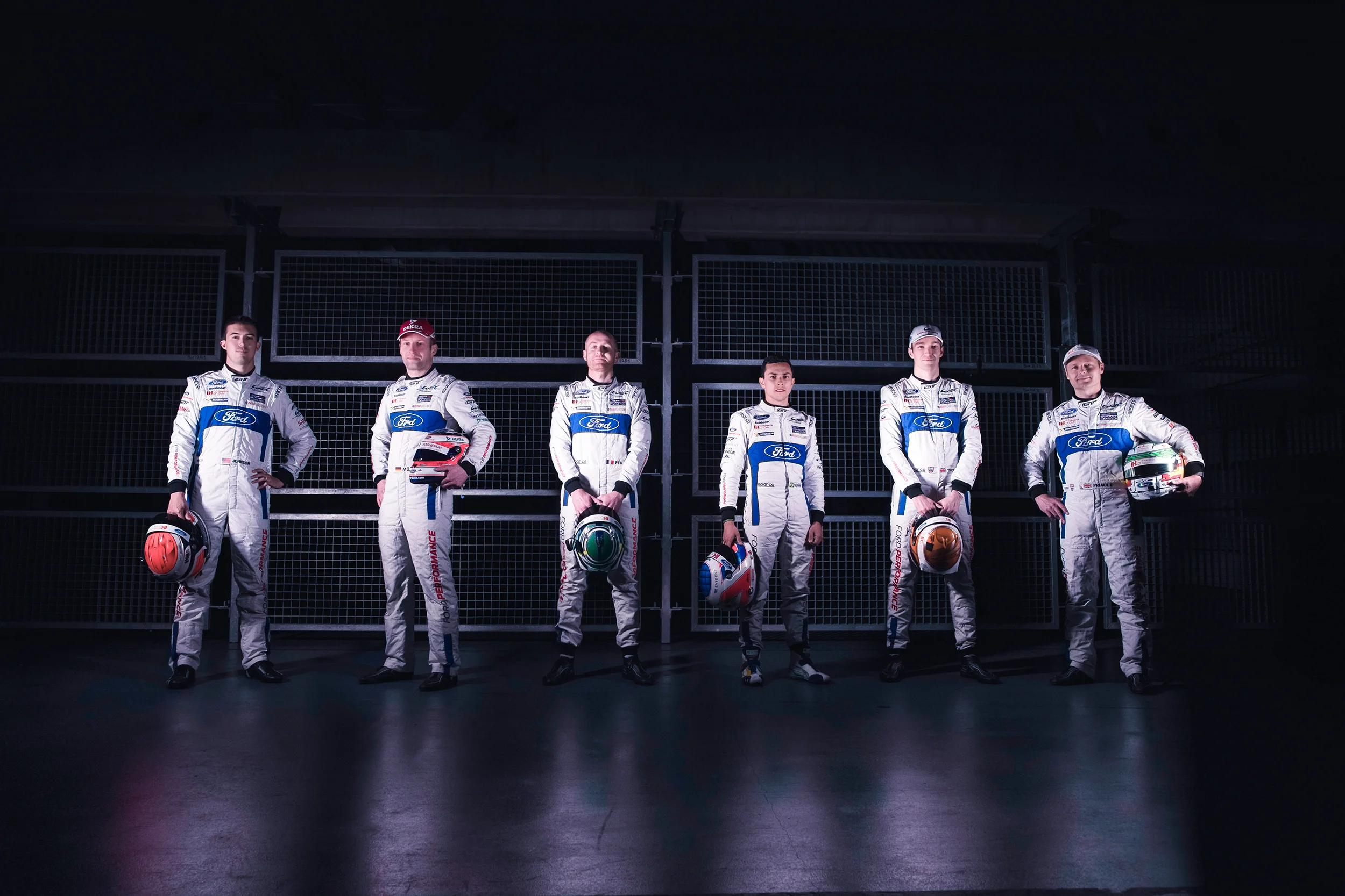 Ford GT driver line up, Aragon, Spain