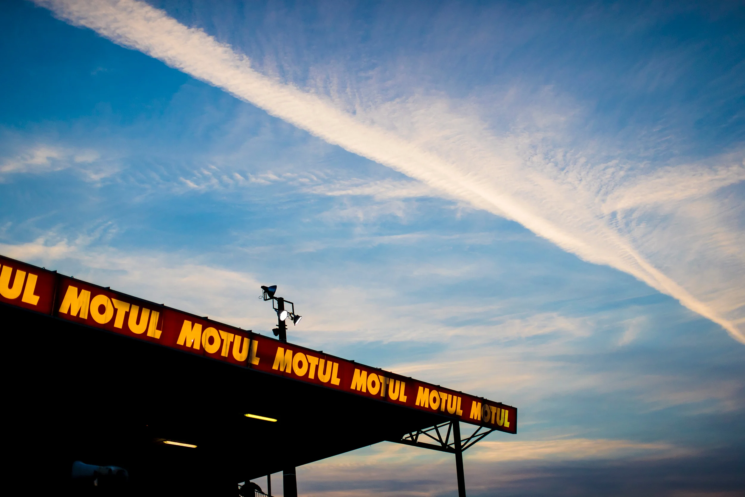 The grandstand at the Ford chicane
