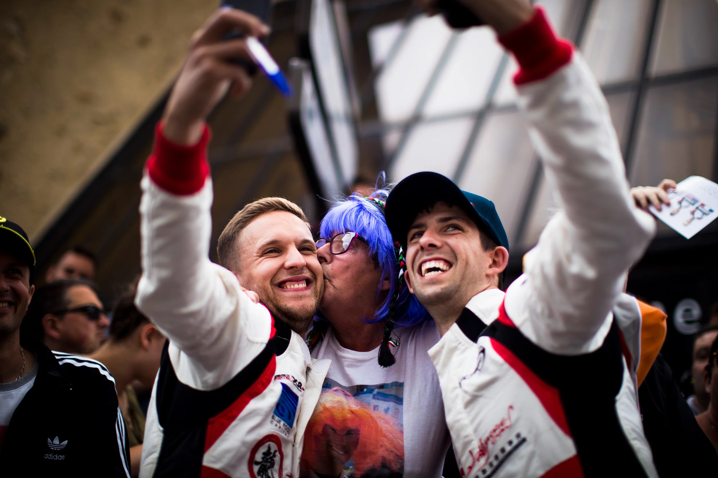 Come Ledogar and Ricky Taylor at the driver parade