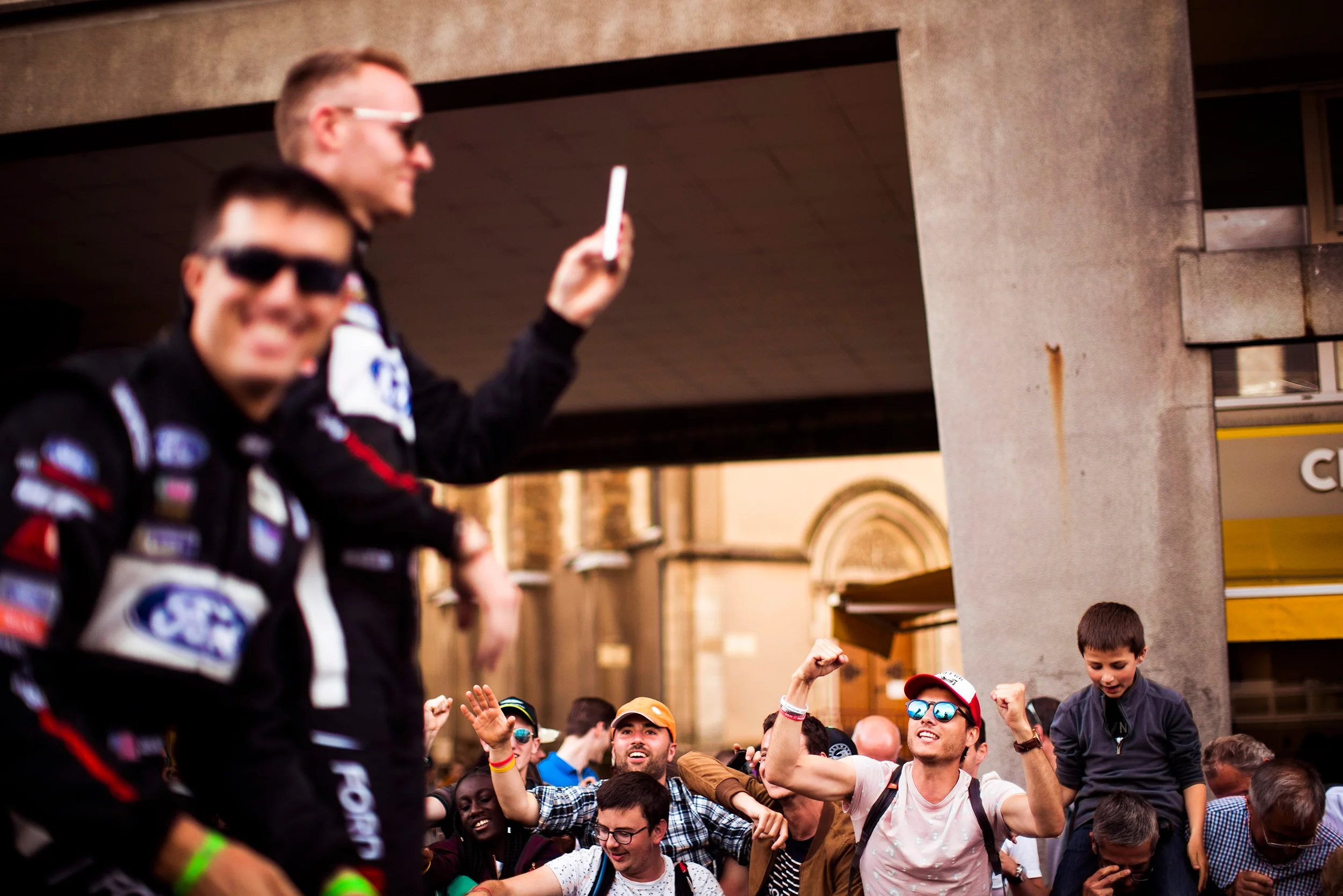 Olivier Pla fans at the drivers parade