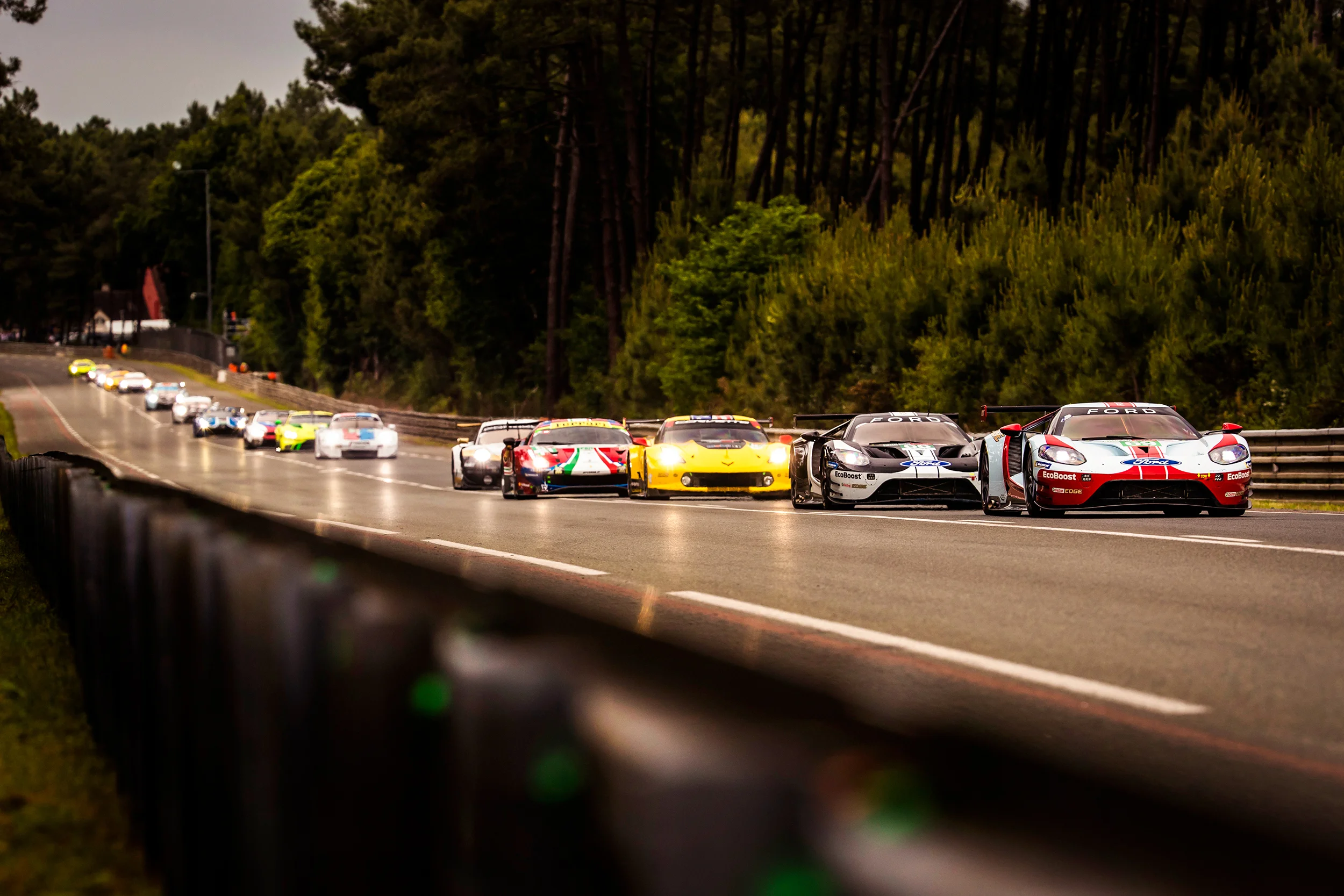#69 Ford GT leads the GTE field