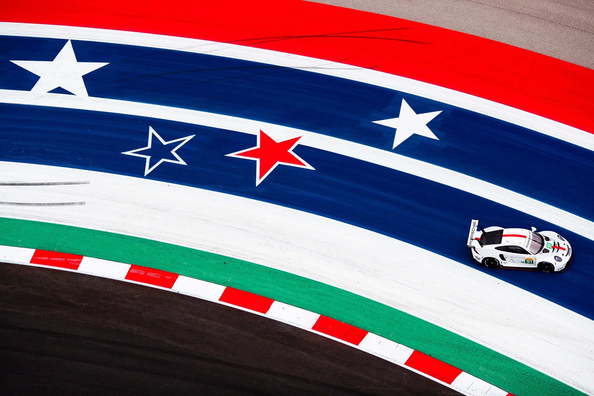 Gianmaria Bruni, Porsche 911 RSR stops on track