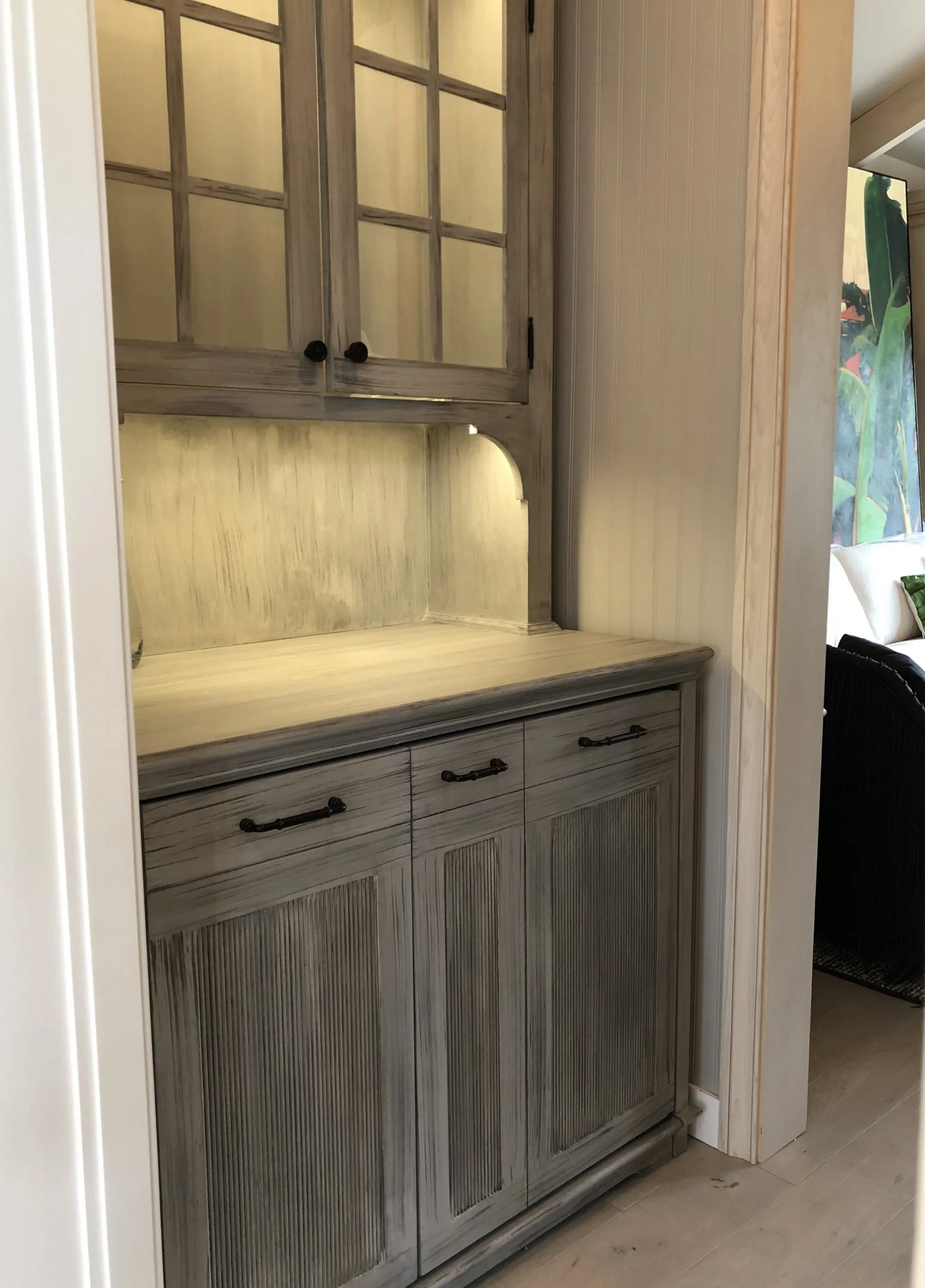 MODIFIED ANTIQUE CABINET 