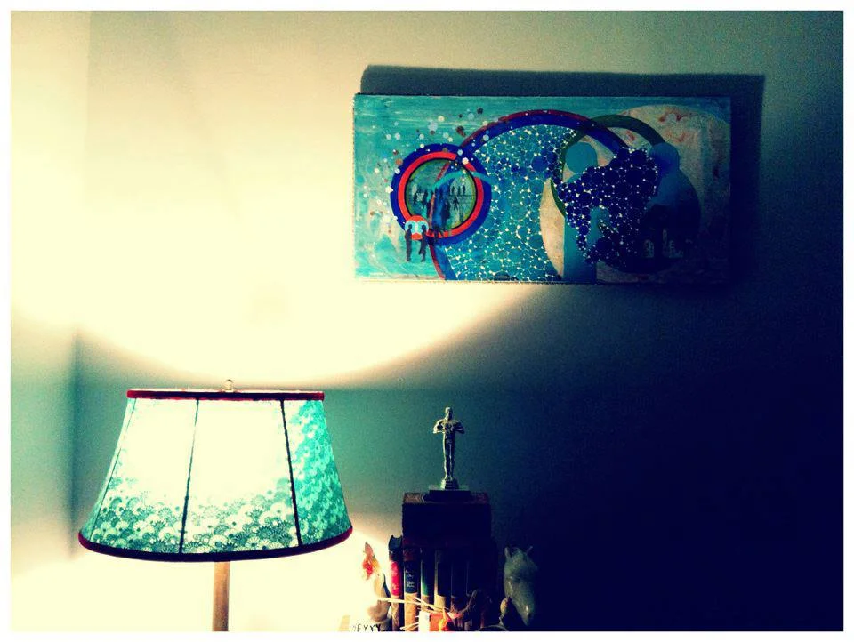 Arrivals living back east with a lampshade that was made in the PNW.