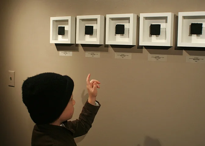 Emerald discussing Sharon Arnold’s work 1:1 About which she says, “I like that so little material was just pretty much transformed into awesomeness.”