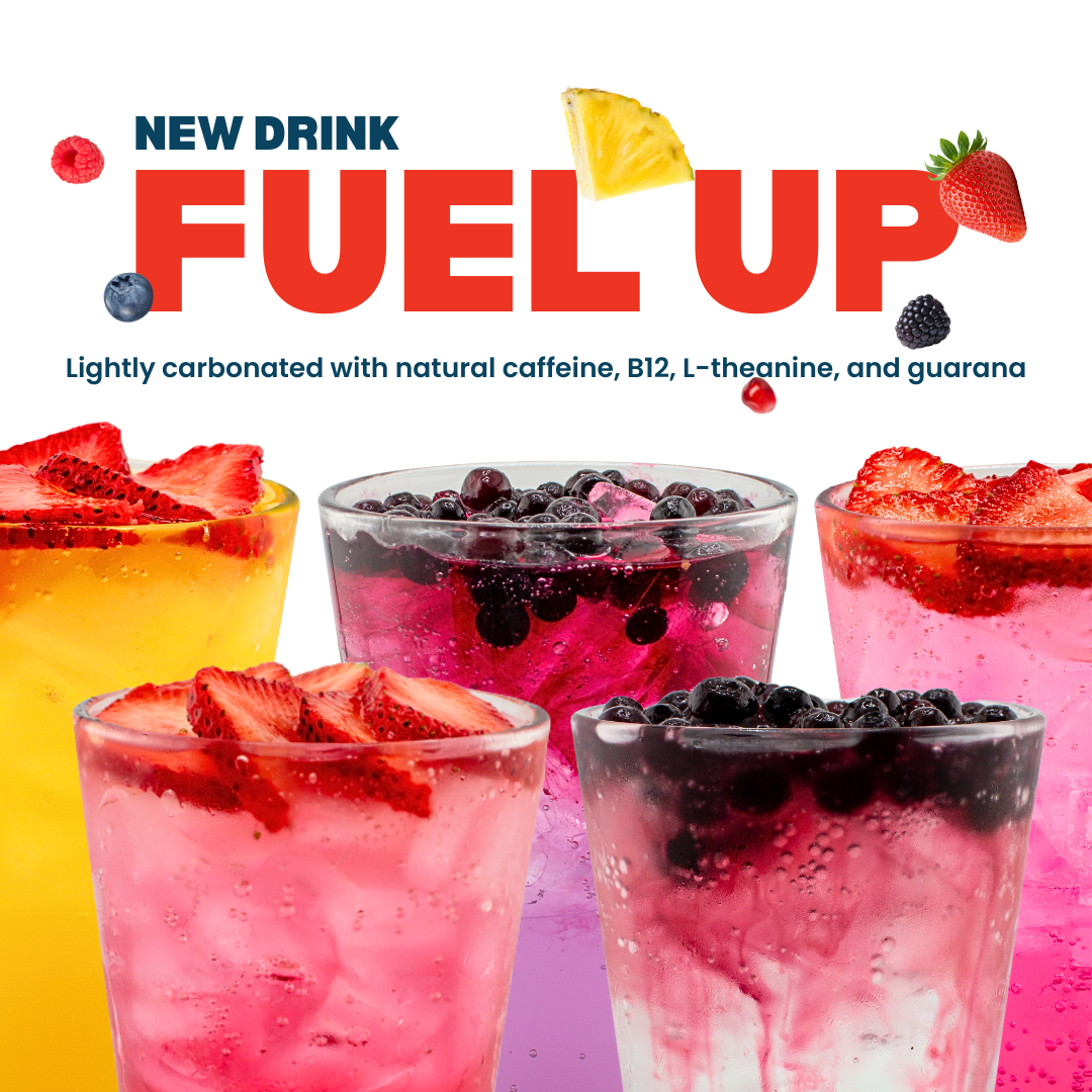 Fuel Up Energy Drink – Natural Caffeine Sparkling Fruit Energy Beverages