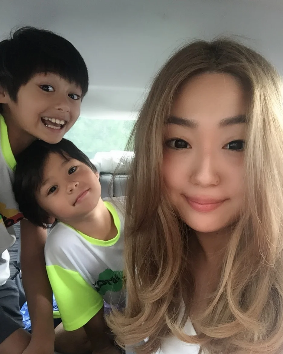 Our small but happy little family today. Gavriel, 8 (top). Uri, 7 (bottom).