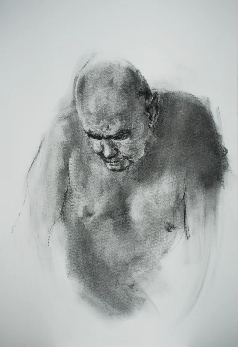 Eyes Down. Charcoal