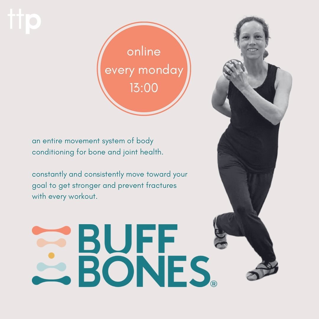 Did you know we start to lose bone density in our 30&rsquo;s?!

We all need Buff Bones&reg; in our lives! And when better to start, than midlife, maintaining a strong body as we age, and preventing the risk of fractures.

In Buff Bones&reg; classes, 