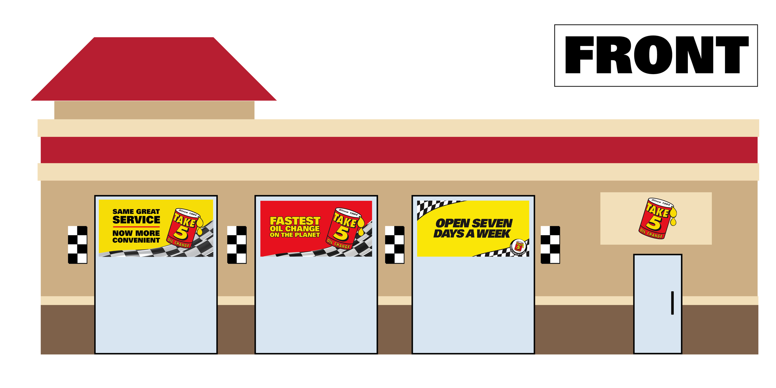 Take 5 Print Banner Presentation Mock-ups