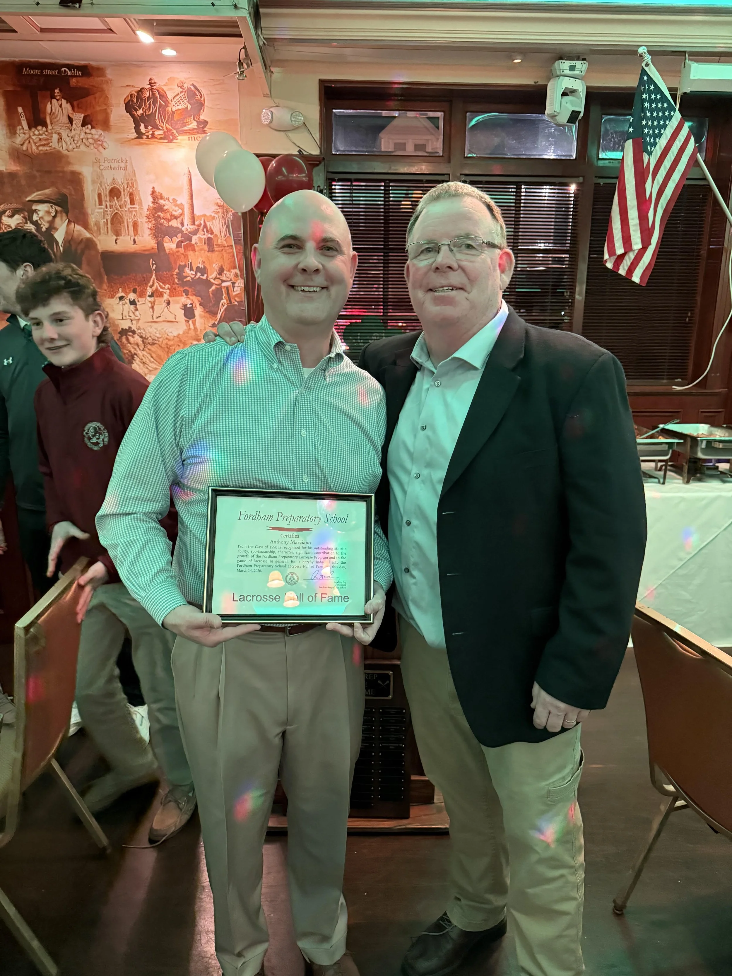 Marciano '90 Inducted Into FP Lacrosse Hall of Fame