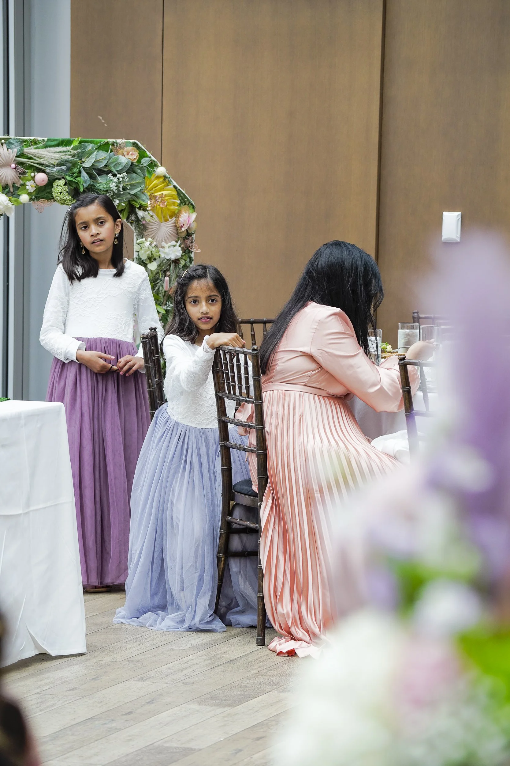 Young Girls, Pastel Dresses, Event Photography, Flowers, Chicago, Illinois