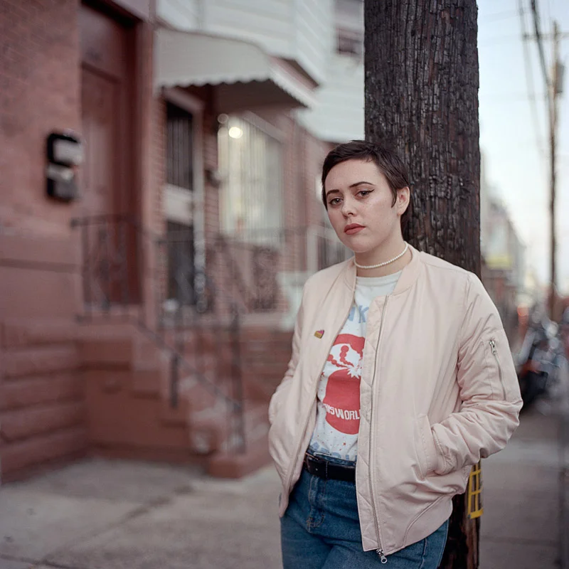 Lora Mathis, Poet, Poetry, Philadelphia, Pennsylvania, Pink, East Coast, Philly, USA, Short Hair, Pixie Cut, Hasselblad, Portrait, Film, Medium Format Film, Kodak Portra