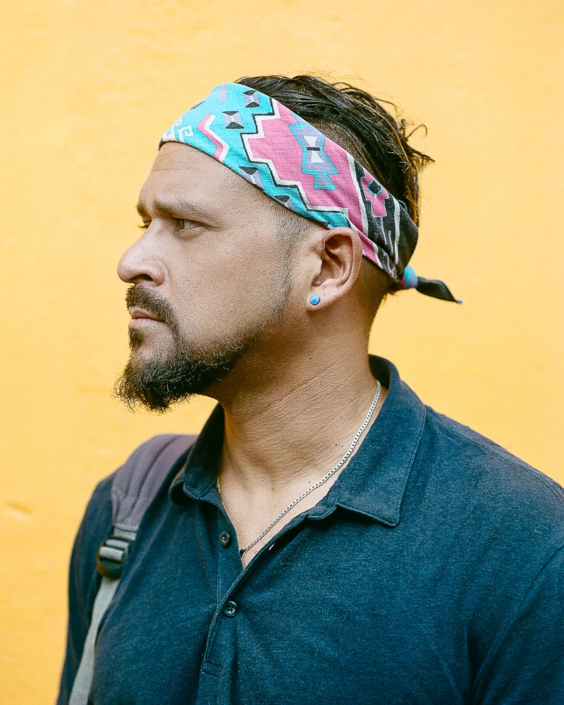 San Miguel de Allende, Mexico, Latin America, Central America, Headband, Bandana, Complimentary Colors, Film, Kodak Portra, Pentax, Medium Format Film