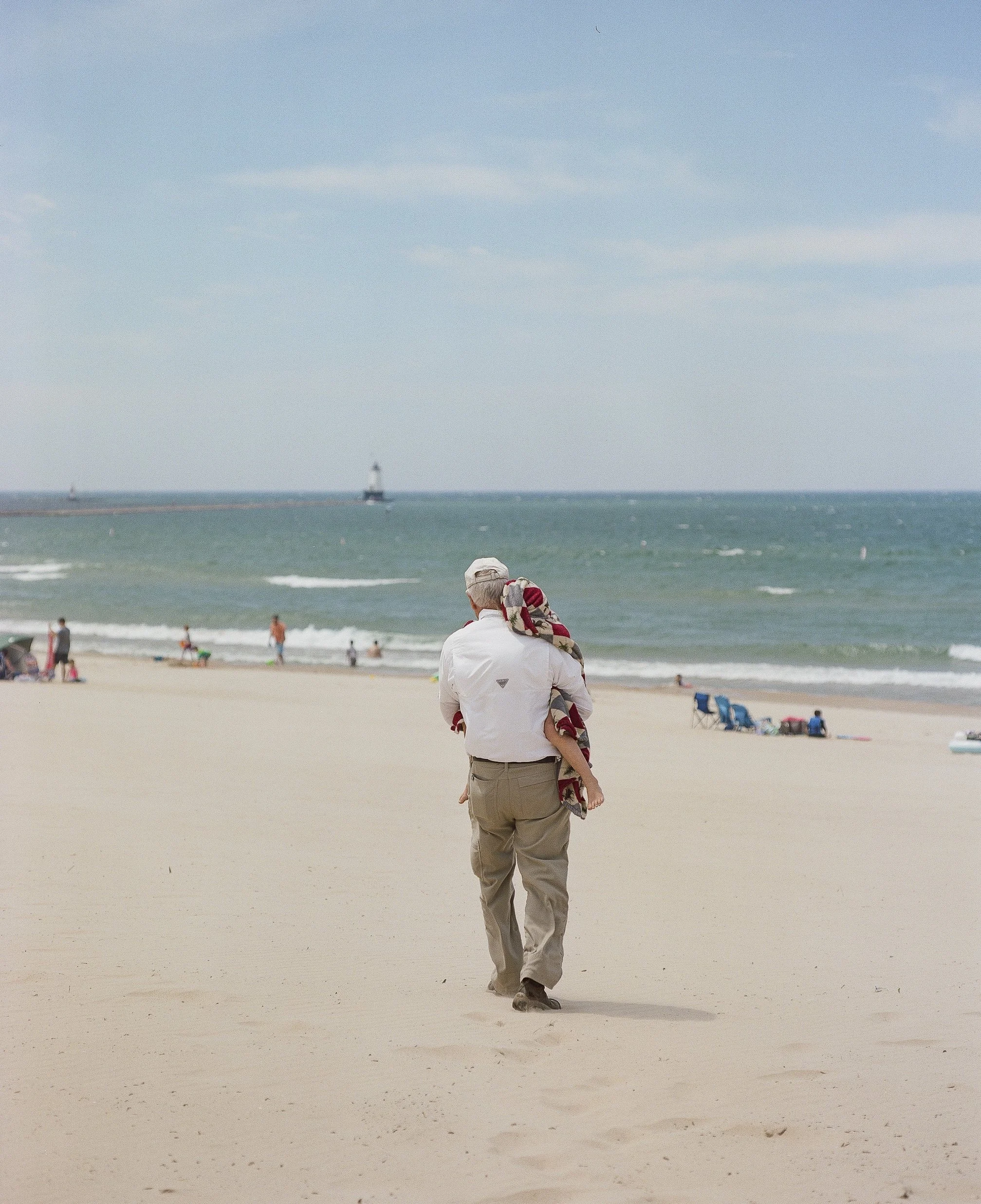 Beach, Lake Michigan, Ludington, Michigan, USA, Midwest, Summer, Film, Medium Format Film, Pentax, Kodak Portra