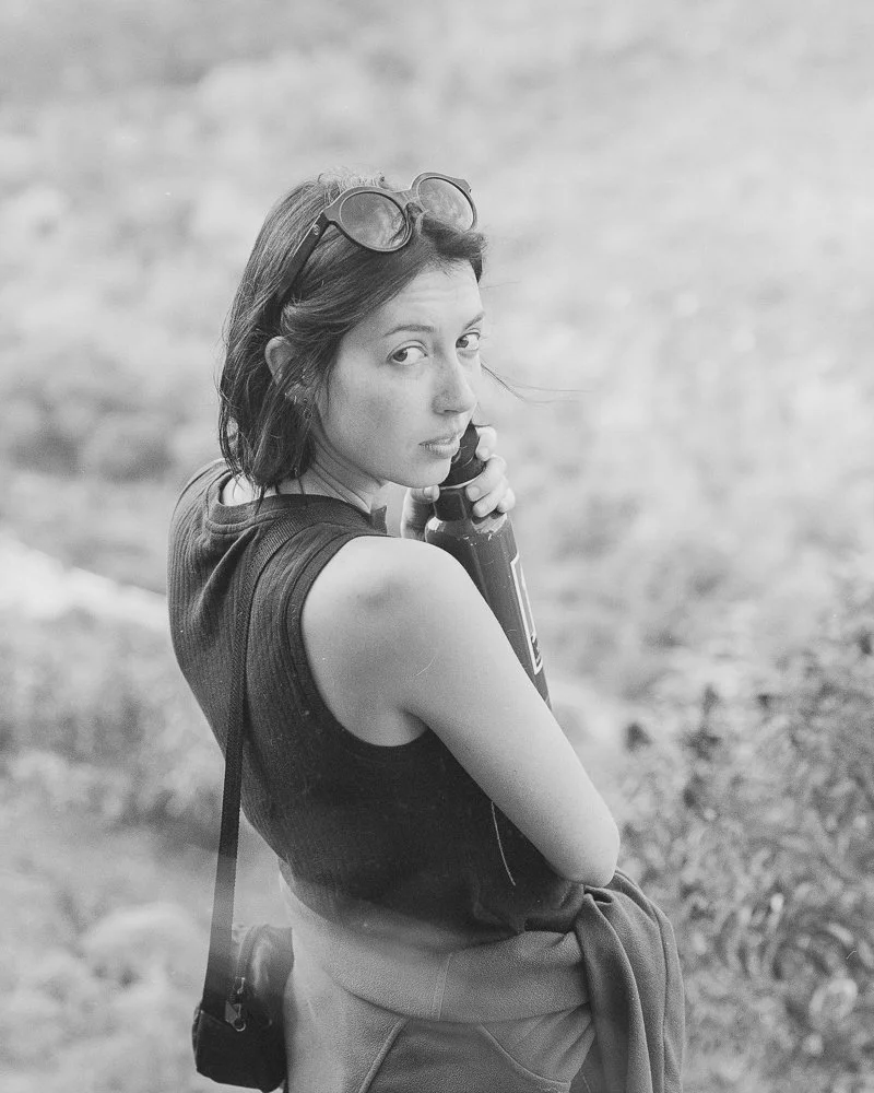 Portrait, Hiking, San Diego, Mission Trails, Southern California, Sunglasses, Black and White, Ilford, Film, Medium Format Film, Pentax