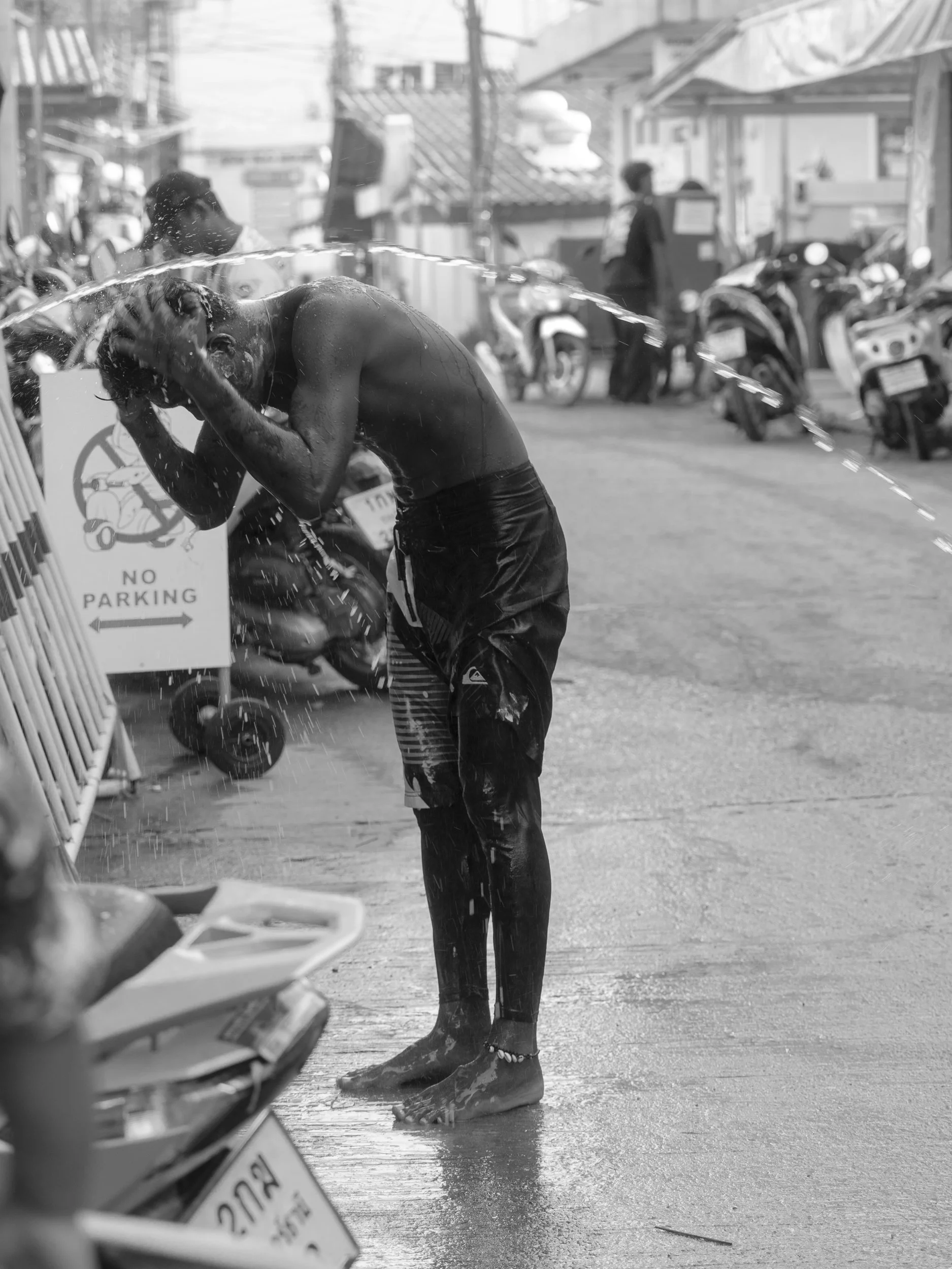 Water fight, Thailand, Songkran, Koh Tao, Island, Bathing Suit, Scooters, Southeast Asia, Tradition