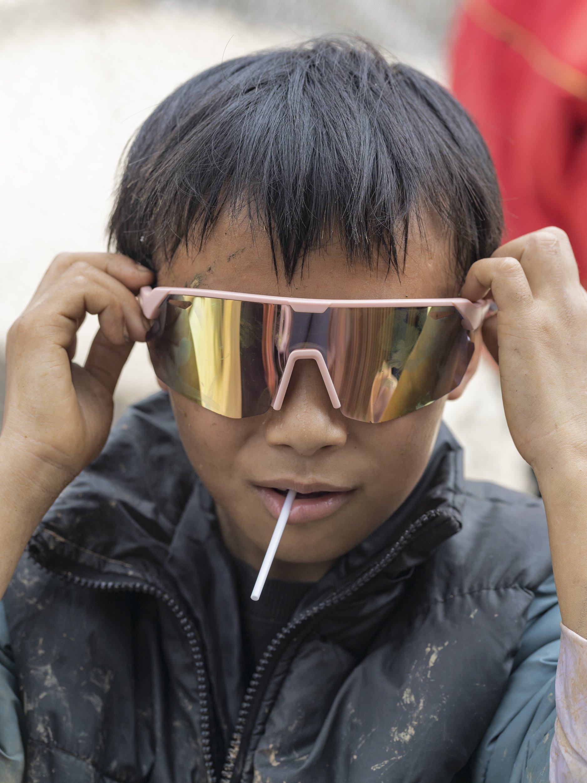 Biking Sunglasses, Lollipop, Child, Kid, Ha Giang Loop, Vietnam, Southeast Asia