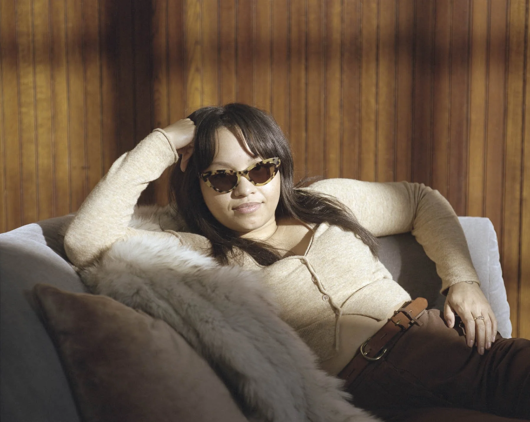 Soho House Chicago, Portrait, Sunglasses, Illinois, West Loop, Film, Medium Format Film, Pentax, Kodak Portra