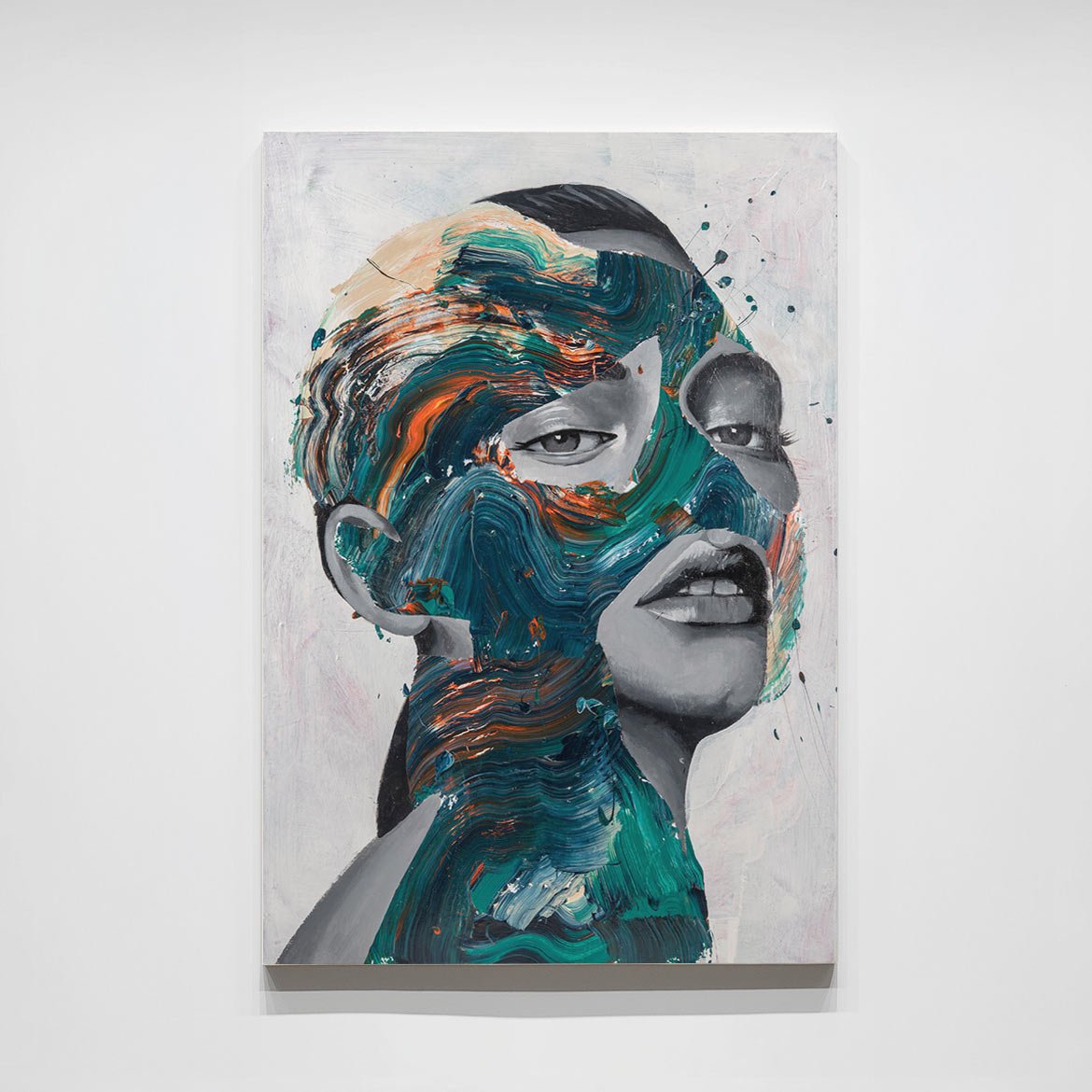 Muster Titel, 2020, Oil and Acrylic Paint on stretched canvas, 39x39"