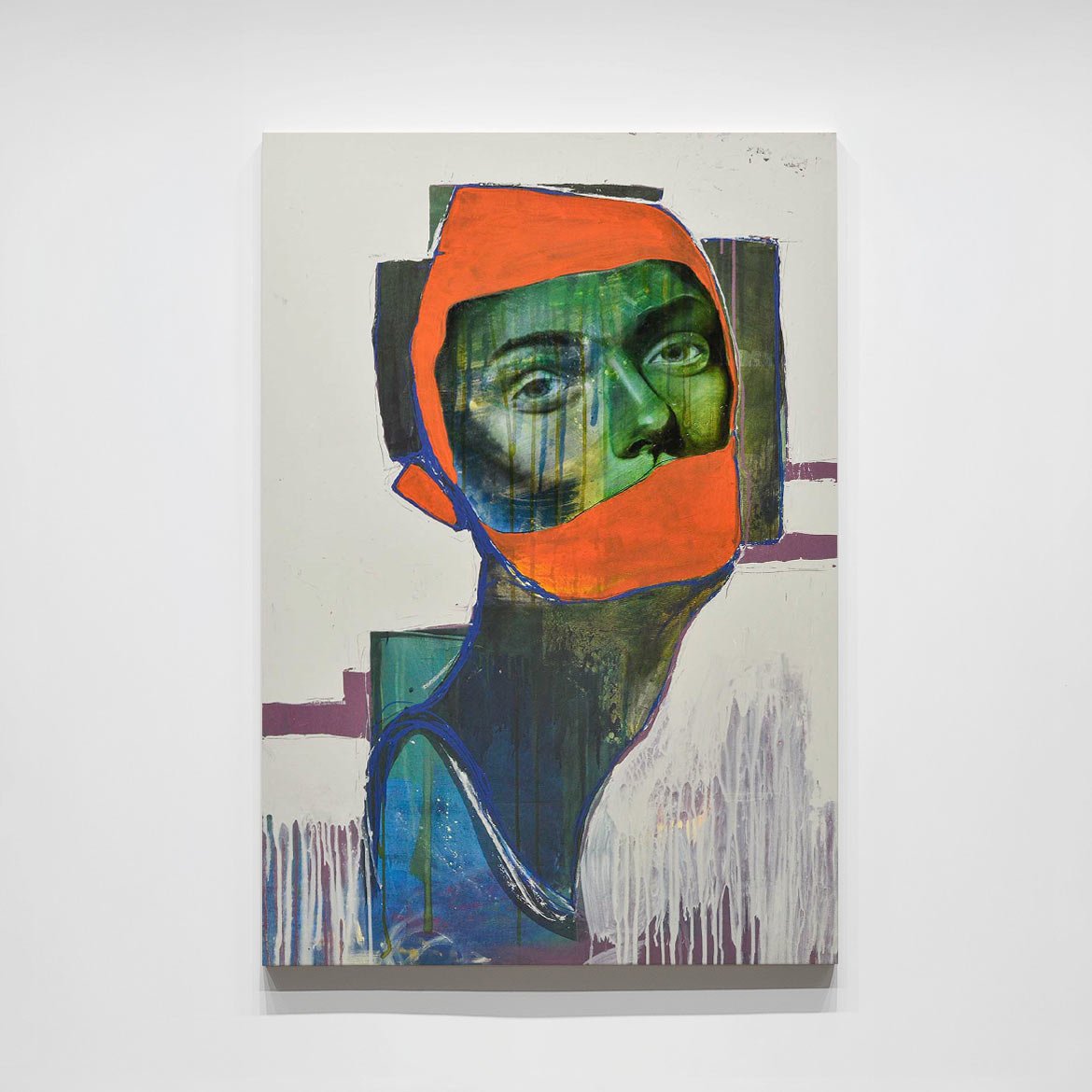 Muster Titel, 2015, Oil and Acrylic Paint on stretched canvas, 39x39" Private Collection