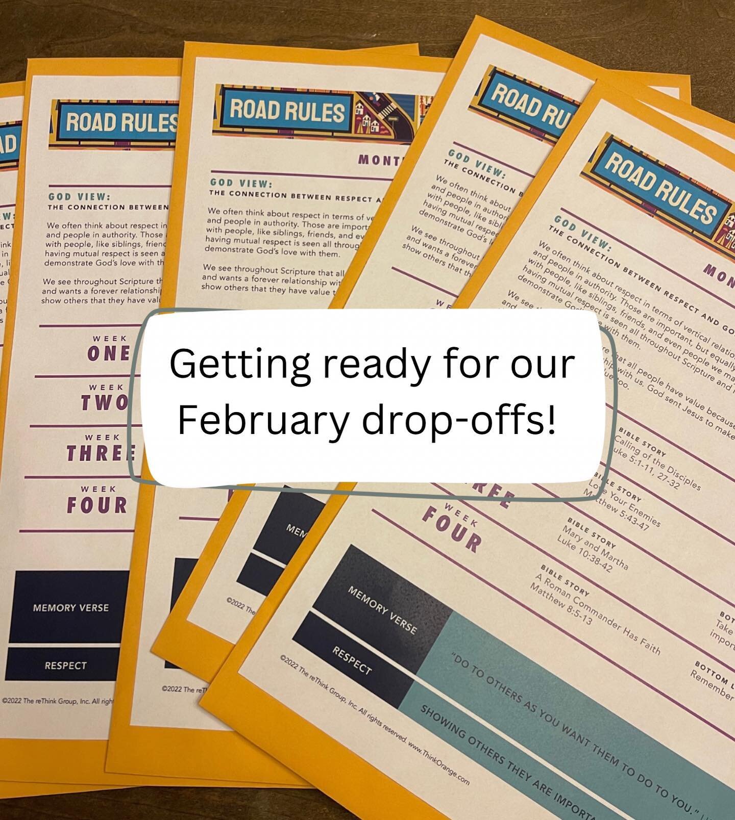 Tomorrow is the day! 🤩 We&rsquo;re ready to drop off our February activity packets and can&rsquo;t wait for you to see them. Looking forward to seeing what God has in store for this month with these fantastic lessons!