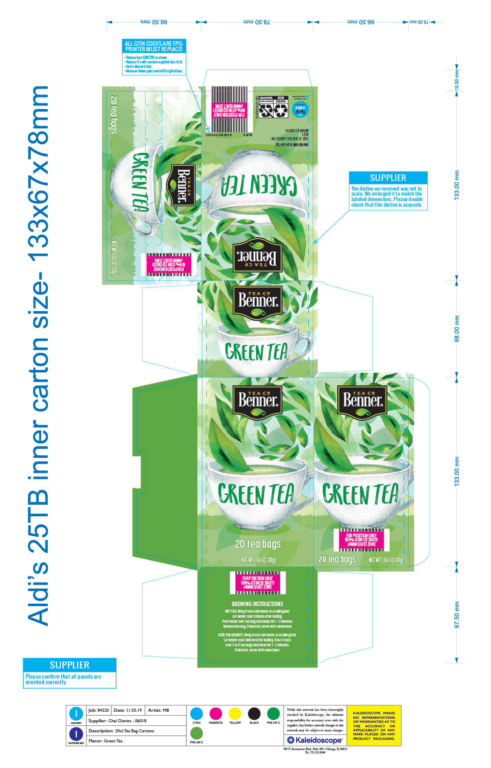 Benner Green Tea Carton