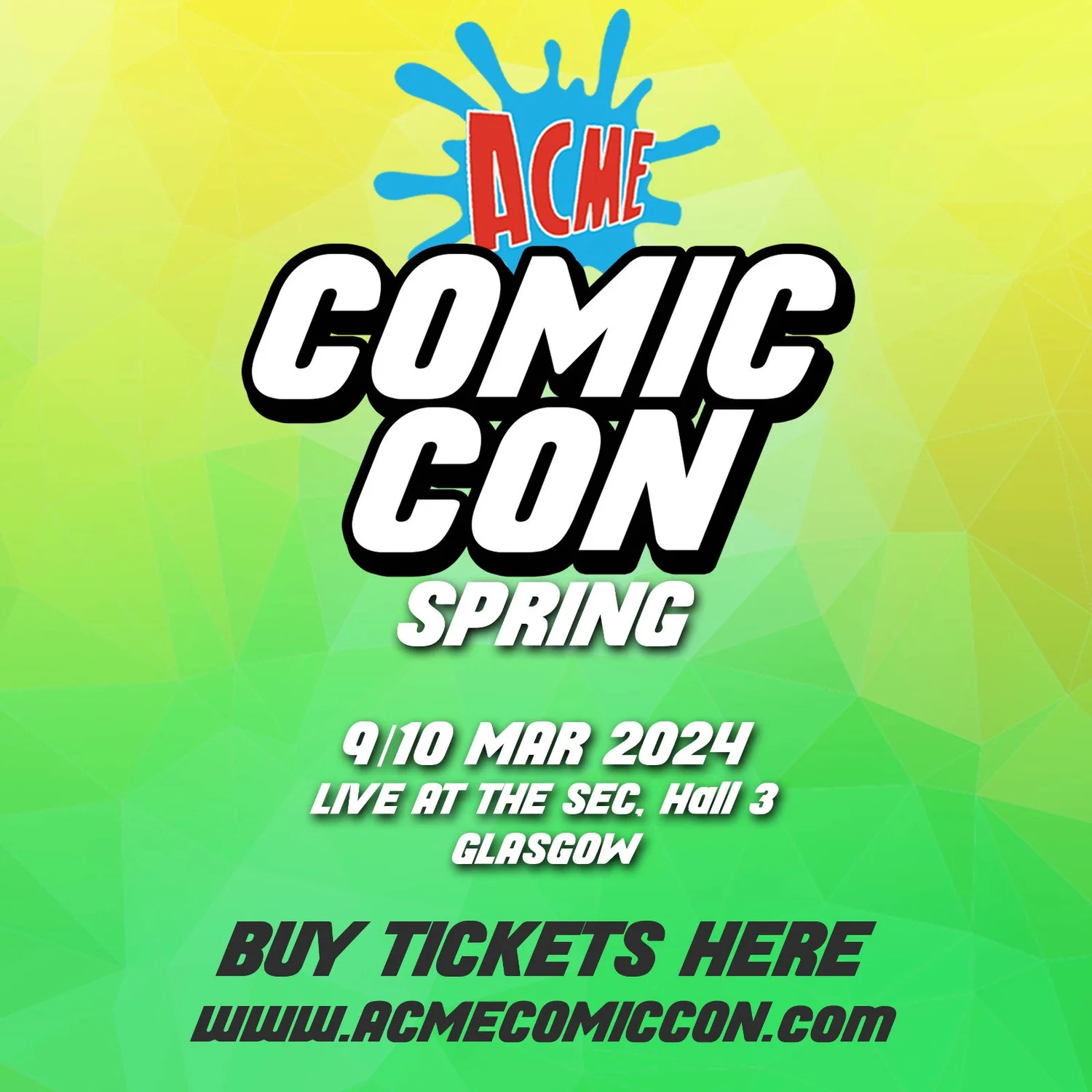 Tickets On Sale Now! ACME Comic Con