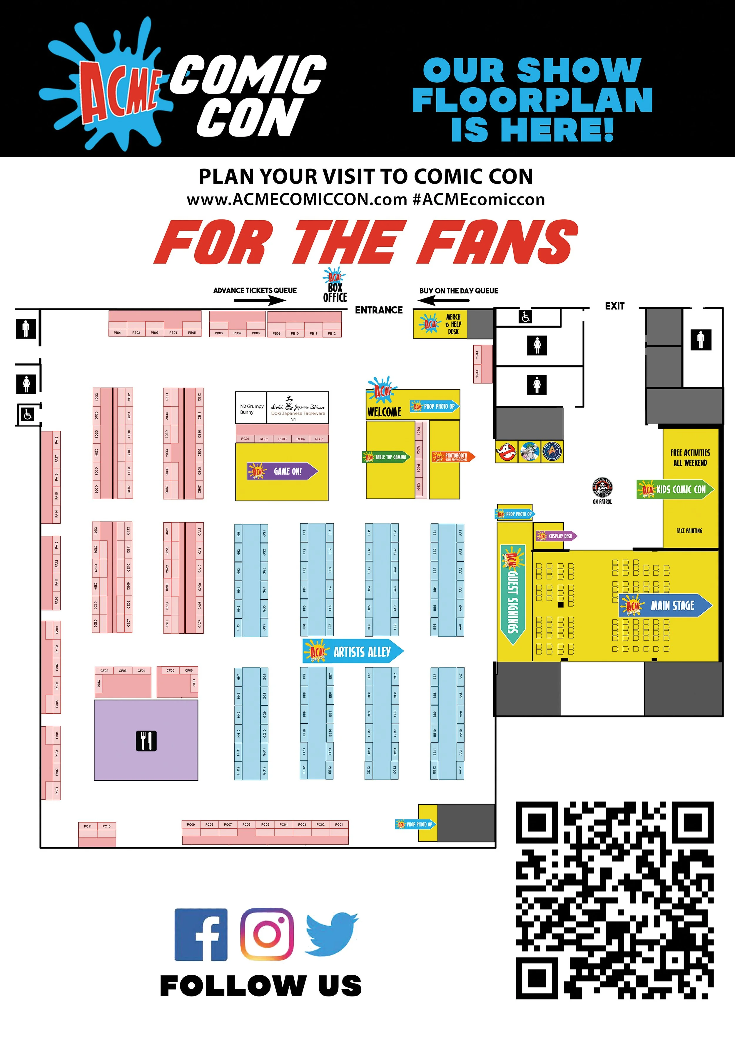 The Floorplan For ACME Spring ACME Comic Con